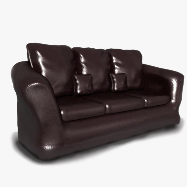 leather sofa 3d max - Leather Sofa by Interu2x