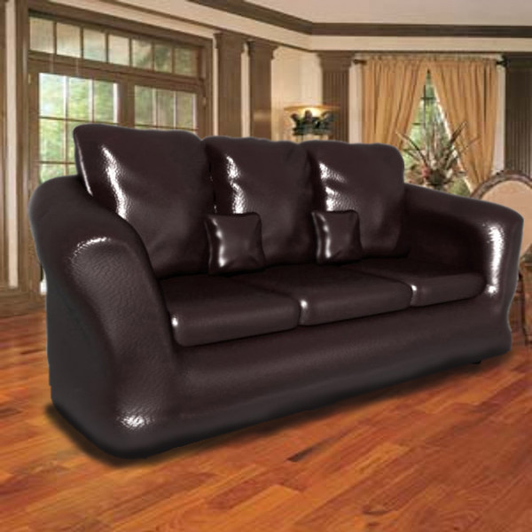 leather sofa 3d max - Leather Sofa by Interu2x