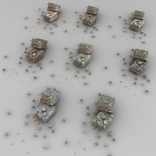 pillar debris 3d 3ds - pillar debris small (2)... by Litarvan