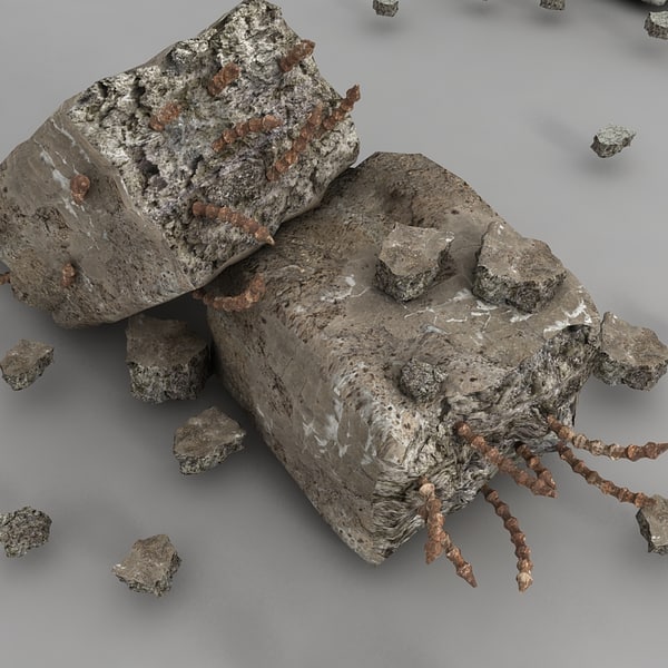 pillar debris 3d 3ds - pillar debris small (2)... by Litarvan
