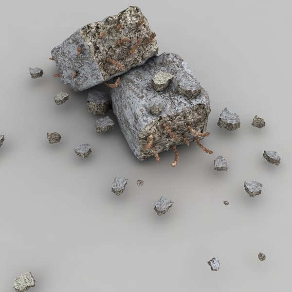 pillar debris 3d 3ds - pillar debris small (2)... by Litarvan