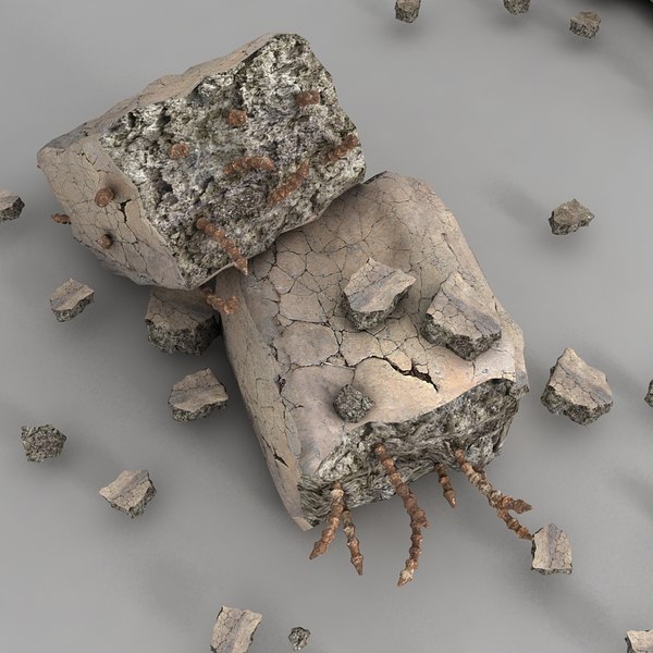 pillar debris 3d 3ds - pillar debris small (2)... by Litarvan