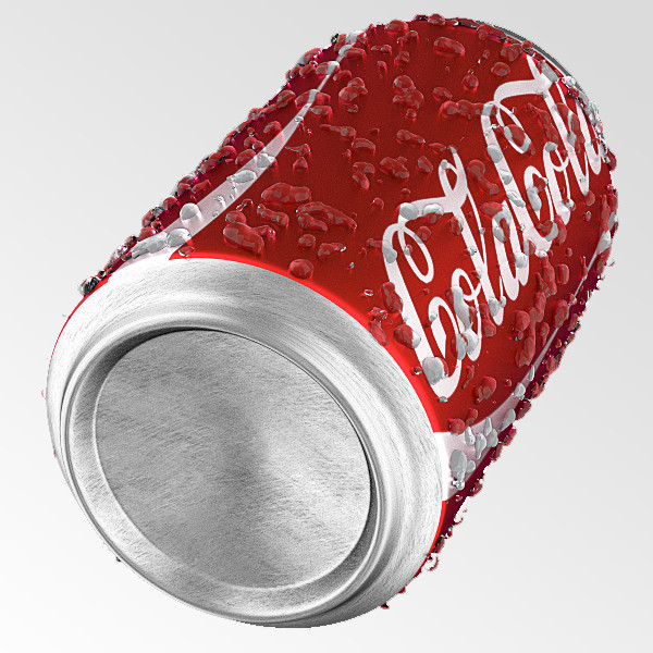 3d model of soda water drops - Soda Can With Water Drops by Marsapio