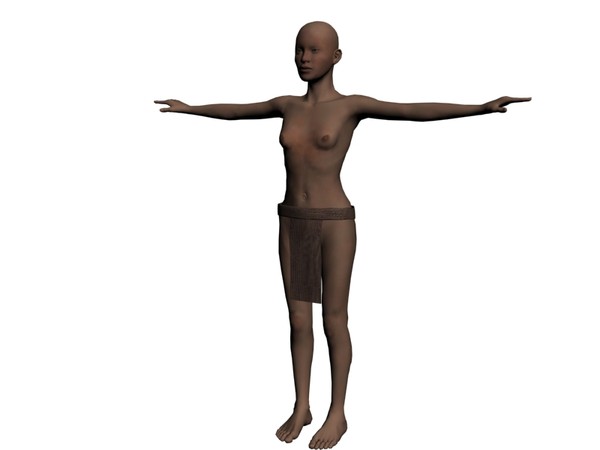 female ethnic character 3d model - Female ethnic character rigged by Mr. Spinky