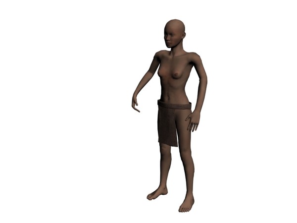 female ethnic character 3d model - Female ethnic character rigged by Mr. Spinky