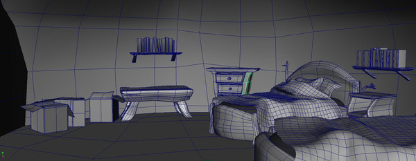 3d model cartoony bedroom - Cartoony Bedroom by Ya Ching Chang