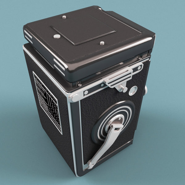 3d model of antique camera rolleiflex tessar - Antique Camera Rolleiflex Tessar... by 3d_molier