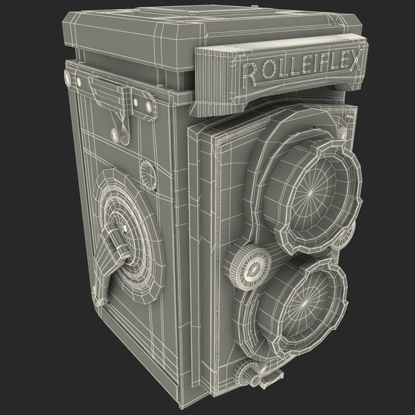 3d model of antique camera rolleiflex tessar - Antique Camera Rolleiflex Tessar... by 3d_molier