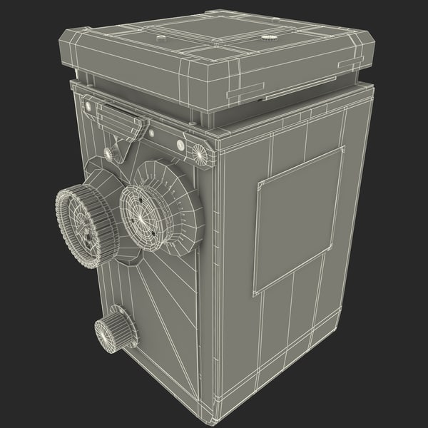 3d model of antique camera rolleiflex tessar - Antique Camera Rolleiflex Tessar... by 3d_molier