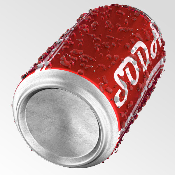 3d soda water drops - Soda Can With Water Droplets by Marsapio