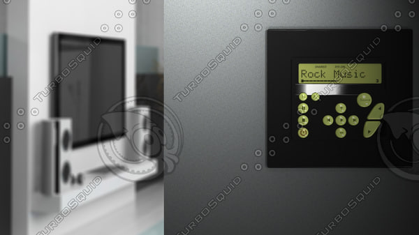 russound uno s2 keypad 3ds - Russound UNO S2 Keypad Audio Home Tuner 3D Model by MAC_MODEL