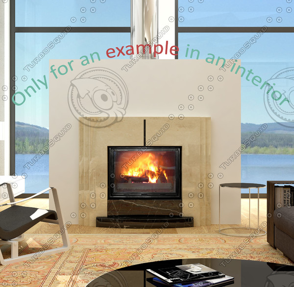 3d fireplace 52 nice model - Fireplace 52 NICE by evgen1986