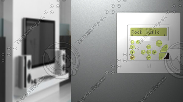 russound uno s2 keypad 3ds - Russound UNO S2 Keypad Audio Home Tuner 3D Model by MAC_MODEL