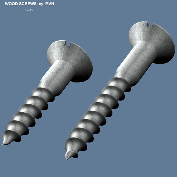 wood screws 3d model - Wood Screws by mvn