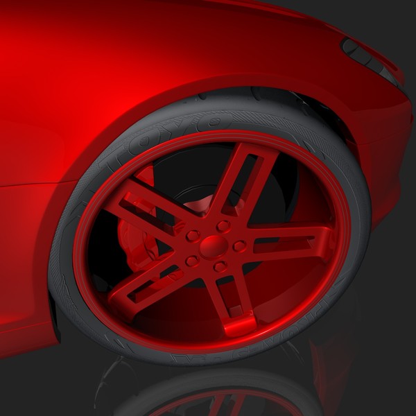sport wheel 3d model - Wheel 2 by AtomArts