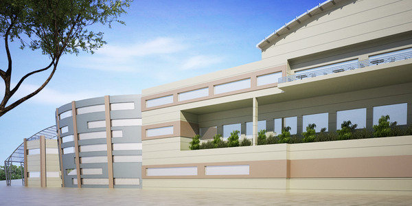 3d model of scene building offices - Contemporary Office Building by Ralf128