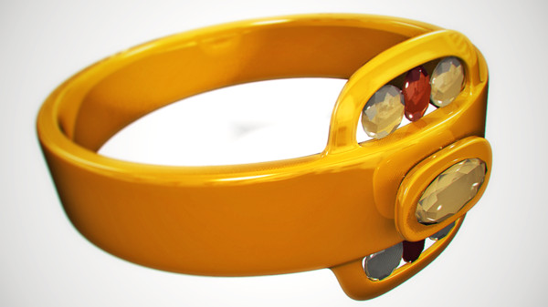 gold diamond ring 3d model - Gold Diamond Ring by Kristijan 3d