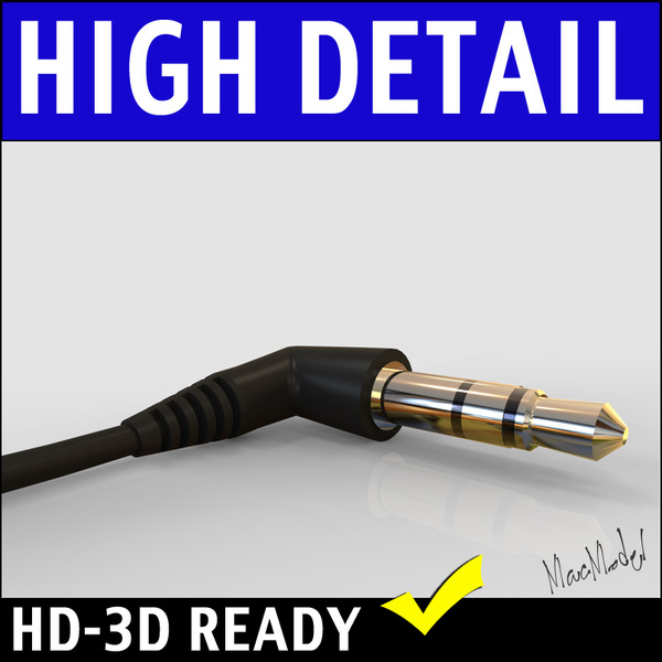 microphone jack 3ds - Microphone Or Earphone Jack Plug 3D Model by MAC_MODEL