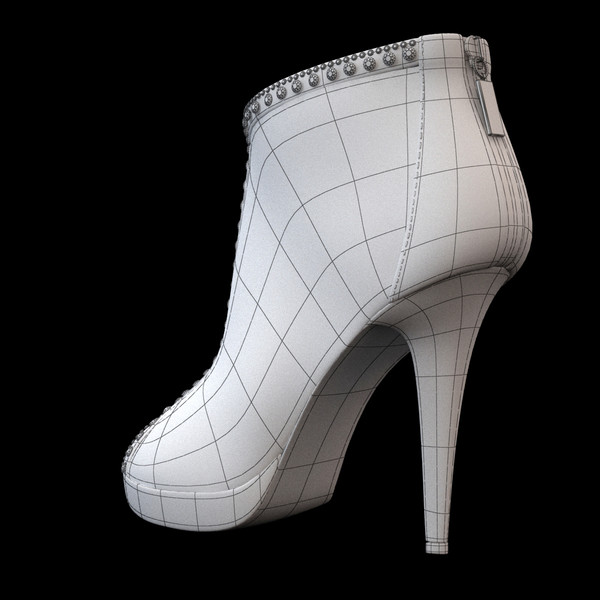 shoes caovilla lace 3d model - Caovilla - Lace Noir Shoes by marco brunori