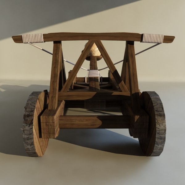 catapult artillery 3d model - Catapult Animate... by happyyyy