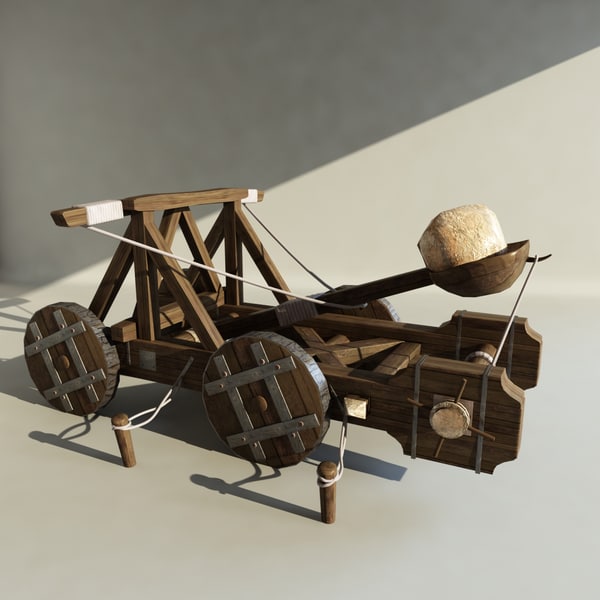 catapult artillery 3d model - Catapult Animate... by happyyyy