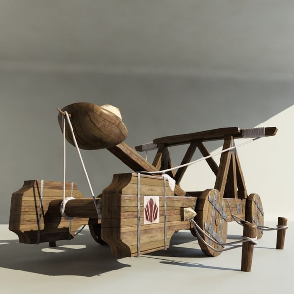 catapult artillery 3d model - Catapult Animate... by happyyyy