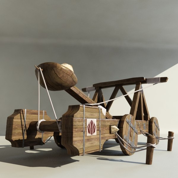catapult artillery 3d model - Catapult Animate... by happyyyy