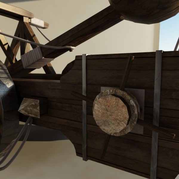 catapult artillery 3d model - Catapult Animate... by happyyyy