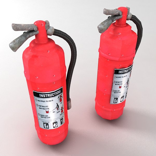3d extinguisher model - fire extinguishers textured by Litarvan