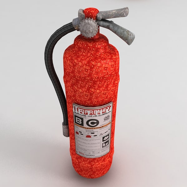3d extinguisher model - fire extinguishers textured by Litarvan