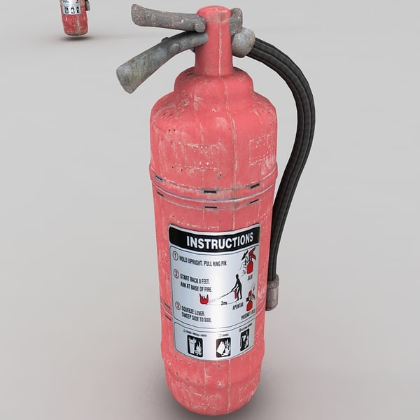 3d extinguisher model - fire extinguishers textured by Litarvan