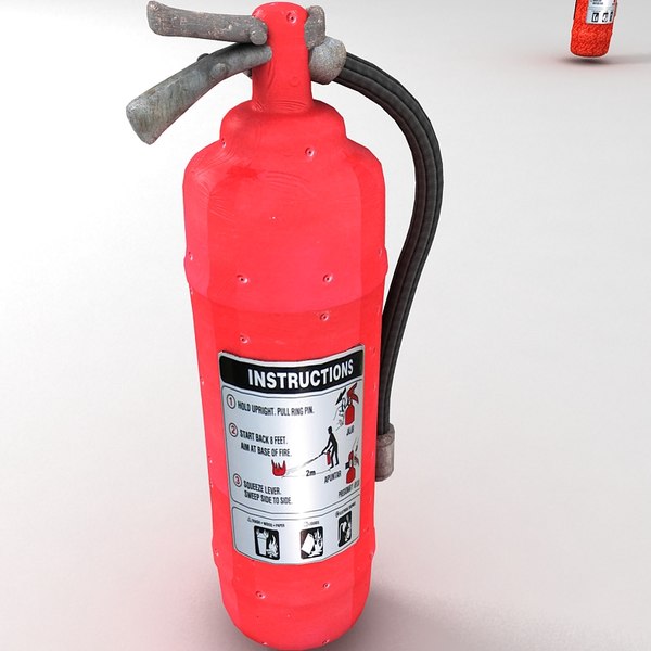 3d extinguisher model - fire extinguishers textured by Litarvan