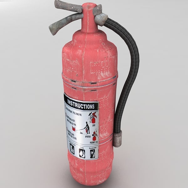 3d extinguisher model - fire extinguishers textured by Litarvan