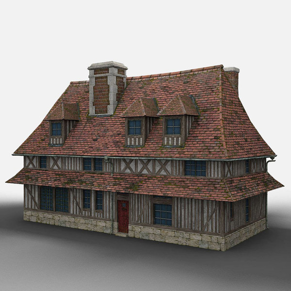 3d french farmhouse model - French Farmhouse by bemola