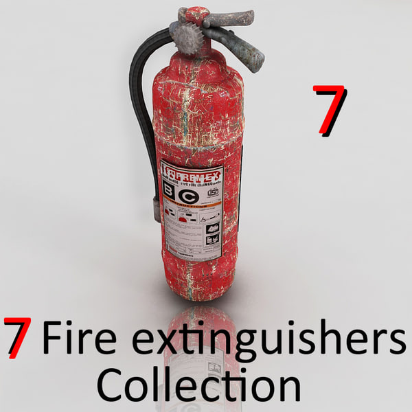 3d extinguisher model - fire extinguishers textured by Litarvan