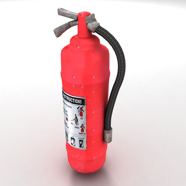 3d extinguisher model - fire extinguishers textured by Litarvan