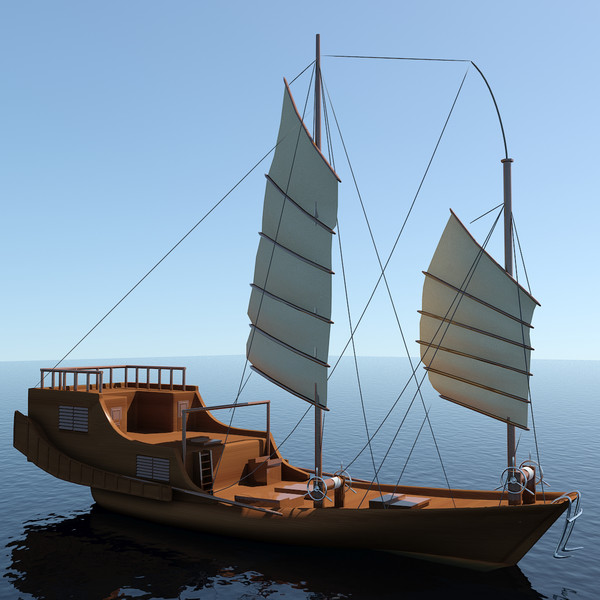 chinesse junk boat 3d model - Junk Boat by backdoorcreative