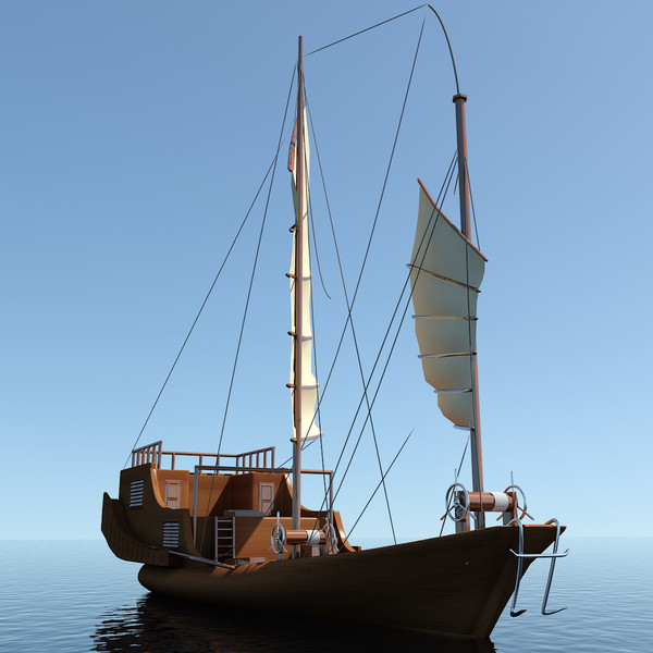 chinesse junk boat 3d model - Junk Boat by backdoorcreative