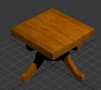 wooden table max - Wooden saloontable... by coolking33