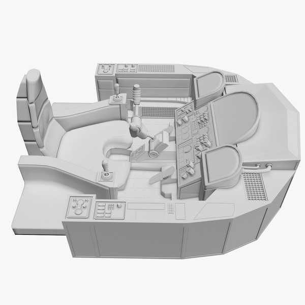 sci-fi cockpit 3d model - Cockpit A... by Tschirner