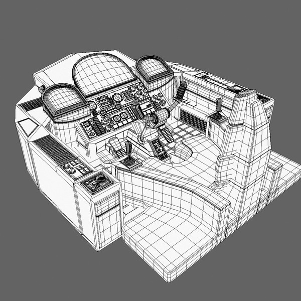 sci-fi cockpit 3d model - Cockpit A... by Tschirner