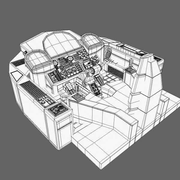 sci-fi cockpit 3d model - Cockpit A... by Tschirner