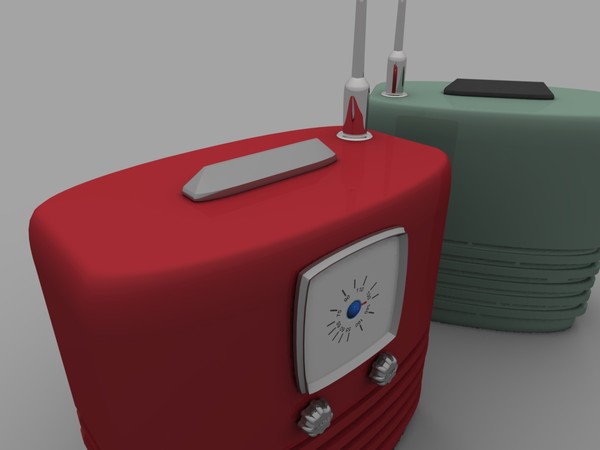 obj retro table radio - Antique Retro Table Radio by MP Design