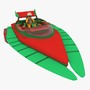 3d model sci-fi glider b