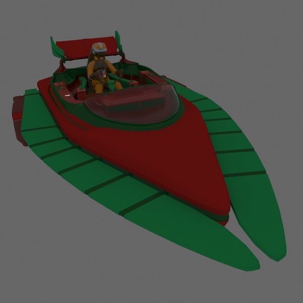 3d model sci-fi glider b - Glider B - Complete by Tschirner