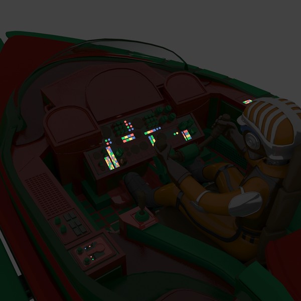3d model sci-fi glider b - Glider B - Complete by Tschirner