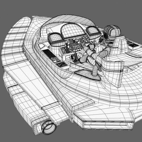 3d model sci-fi glider b - Glider B - Complete by Tschirner