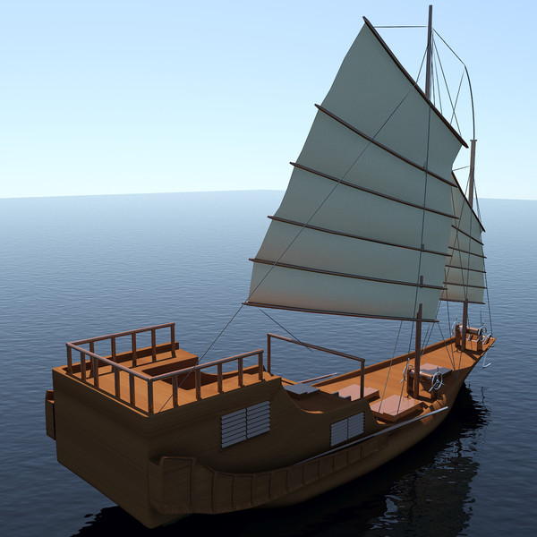 chinesse junk boat 3d model - Junk Boat by backdoorcreative