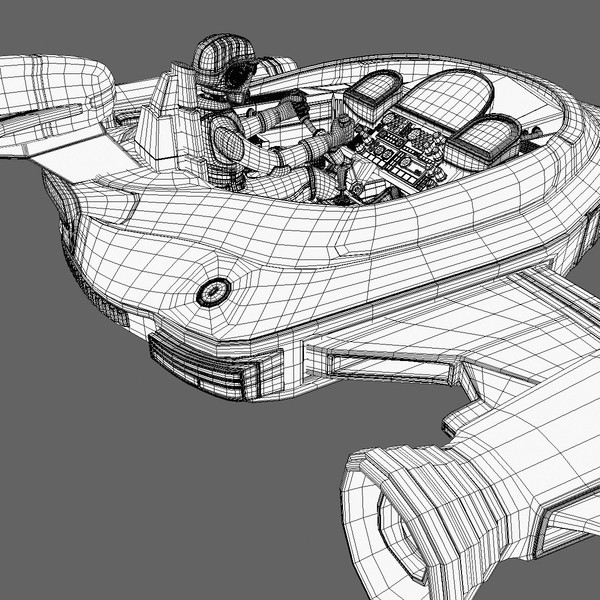 3d model sci-fi glider - Glider A - Complete by Tschirner