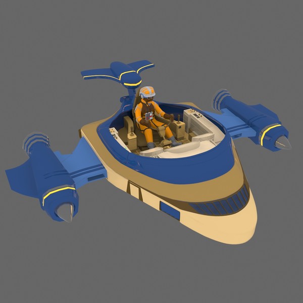 3d model sci-fi glider - Glider A - Complete by Tschirner